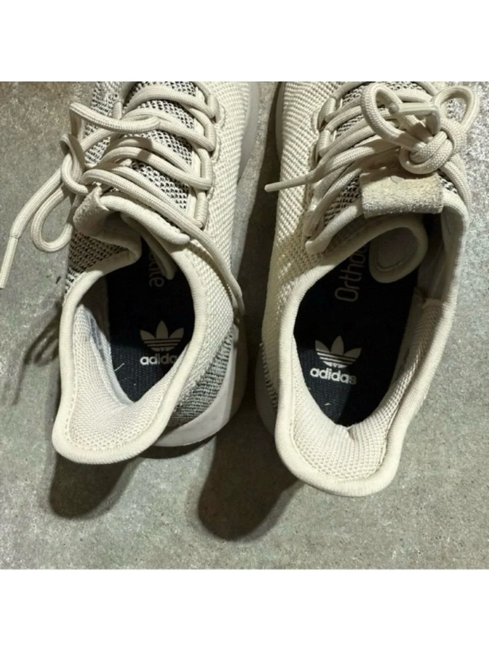 Adidas Tubular Shadow Sneakers J Clear Brown Low Top Knit Gray size 7 women